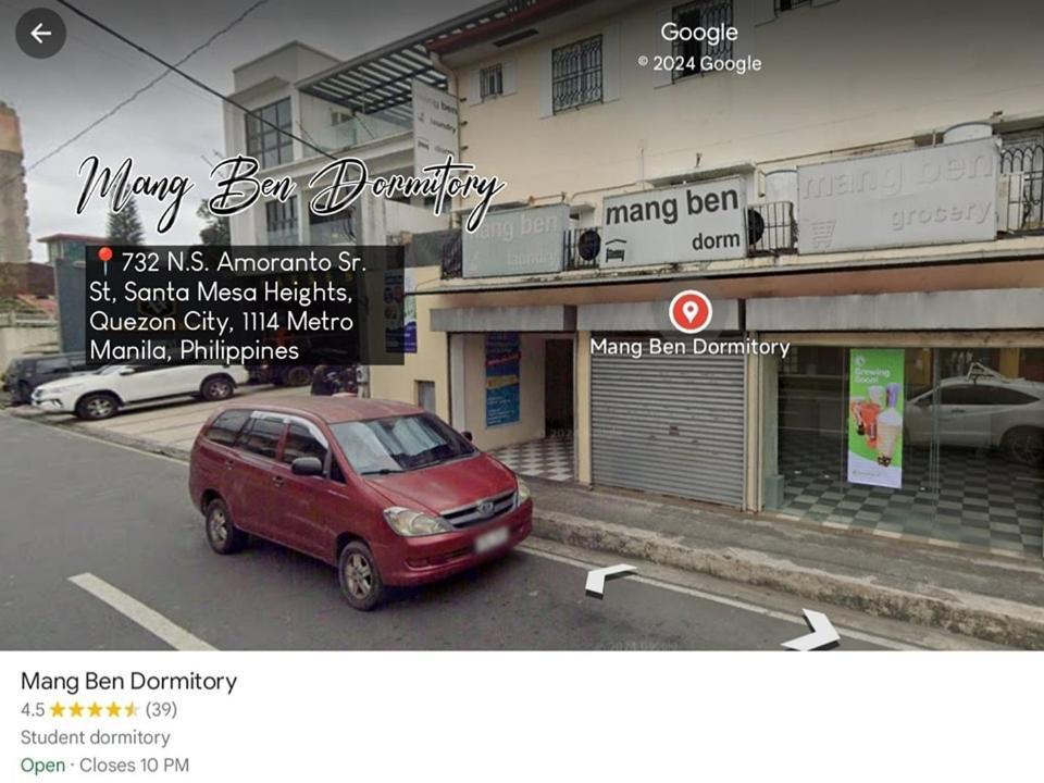 Mang Ben Dormitory Quezon City Zewnętrze zdjęcie